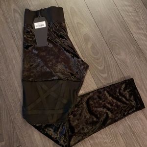 Killstar Hellion Velvet Leggings
